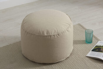 Puf Redondo Ovalo 50 cm - Beige